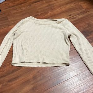 long sleeve american eagle white shirt